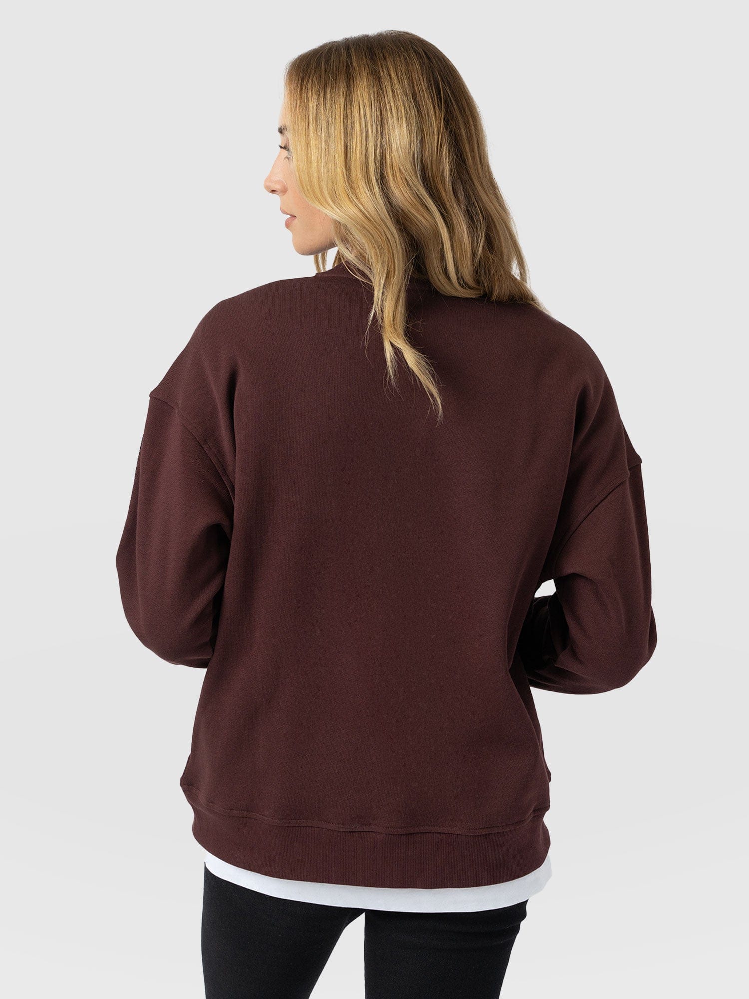 Ennis Sweatshirt - Maroon - Leopard - Women's Jumpers | Saint + Sofia® EU